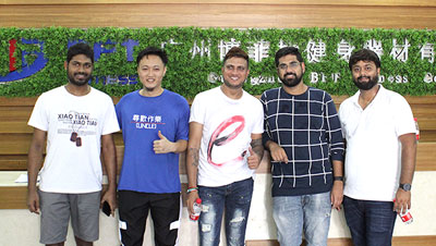 印度客户来中国进口91香蕉视频破解版APP健身房器械